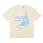 Rhude T-shirt Micro Label Yacht Club Print Short Sleeve T-shirt