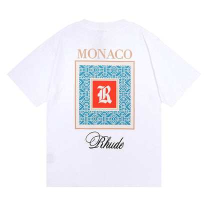 Rhude T-shirt Moroccan Micro Printed Short Sleeve T-shirt