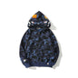 Bathing Ape Jacket Spring Fashion Brand Double Hood Camouflage Cardigan Zipper Sweater Coat for Men and Women