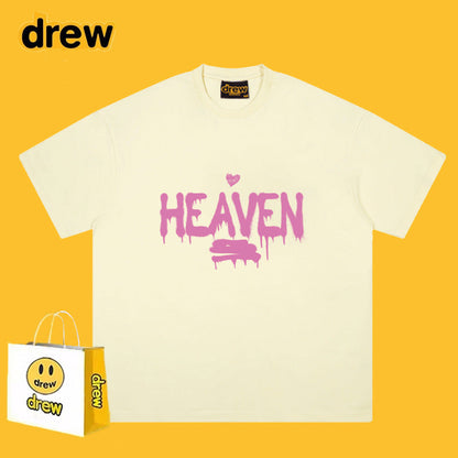 Drew T-shirts Smiley Face Letter Printing
