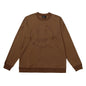 Drew House Sweatshirts Unisex Sketch Smiley Face Crew Neck Sweatshirts