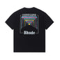 Rhude T-shirt Rainbow Square Circle Printed Short Sleeve T-shirt