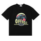 Rhude T-shirt Alphabet Coconut Racing Pattern Short Sleeve T-shirt