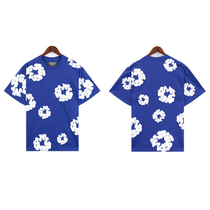 Denim Tears T-shirts Kapok Puff Print Short Sleeve T-shirt