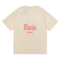Rhude T-shirt Los Angeles RHUDE Sailing Letter Print Short Sleeve T-shirt