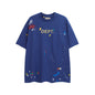 Gallery Dept T Shirts  Splashed Ink Printing Loose Short Sleeve Base Lining