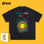 Drew T-shirts T-shirt Smiley Graffiti Printing Short Sleeve