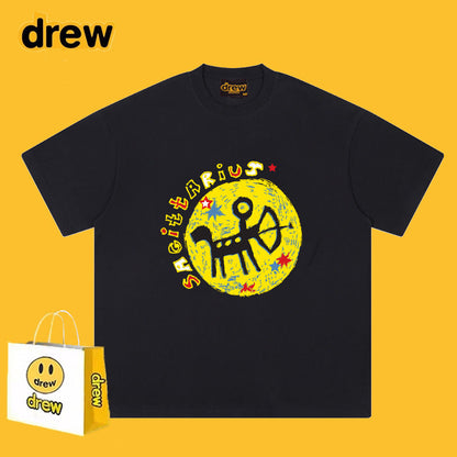 Drew T-shirts Drew Short Sleeve Smiley Face Spring and Summer