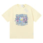 Rhude T-shirt Flag Floral Print Short Sleeve T-shirt