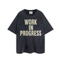 Gallery Dept T Shirts Vintage Distressed Loose Wash Short Sleeve Gallery Dept Printed Men and Women Base Te