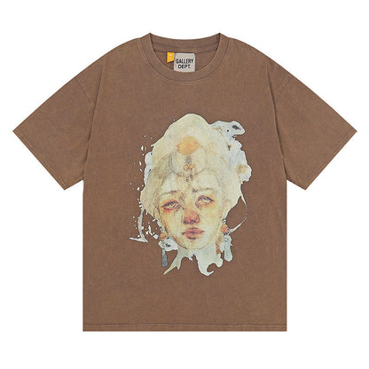 Gallery Dept T-shitrs Vintage Print Short Sleeves Lining