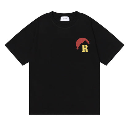 Rhude T-shirt Sunset Design Sense Printed Short Sleeve T-shirt