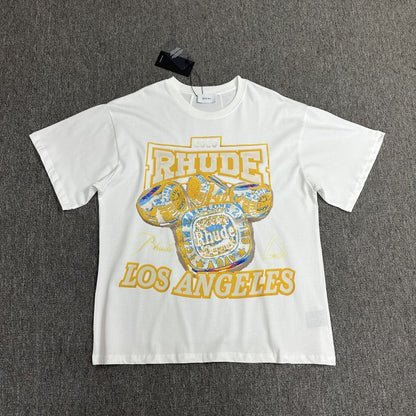 Rhude T-shirt Micro Label Champion Ring Printed Short Sleeve T-shirt