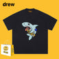 Drew T-shirts T-shirt Cotton Short Sleeve Male Shark