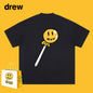 Drew T-shirts Smiley Letter Cotton T-shirt