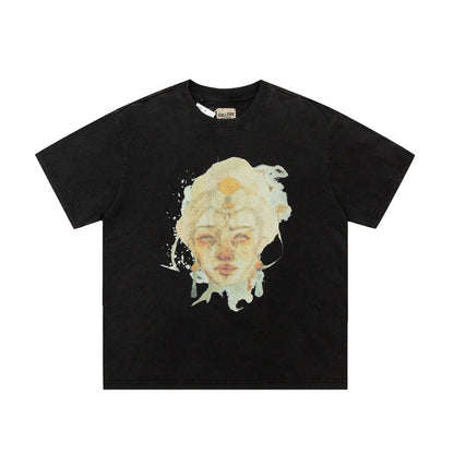 Gallery Dept T-shitrs Vintage Print Short Sleeves plus Size Men