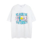 Rhude T-shirt Micro Label Flower Letter Print Pattern Short Sleeve T-shirt