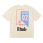 Rhude T-shirt Micro Track Letter Print Short Sleeve T-shirt