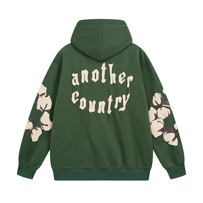 Denim Tears Hoodie Alphabet Foam Print Fleece Hoodie Sweater