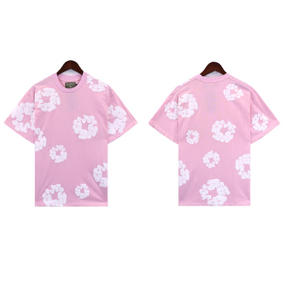Denim Tears T-shirts Kapok Puff Print Short Sleeve T-shirt