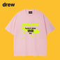 Drew T-shirts Smiley Face Short-Sleeved T-shirt Men's Short-Sleeved T-shirt