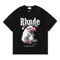 Rhude T-shirt Micro Eagle Letter Print Short Sleeve T-shirt
