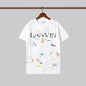 Gallery Dept T-shitrs Summer Vintage Splash-Ink Letter T-shirt Short Sleeve Men