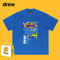 Drew T-shirts Short Sleeve Graffiti Printing