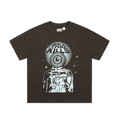 Gallery Dept T-shitrs Men's Vintage Summer Vintage Print Short Sleeves