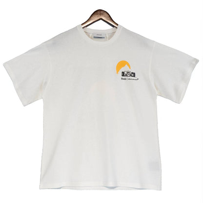 Rhude T-shirt Joint Racing Sunset Printing Short Sleeve T-shirt