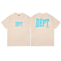 Gallery Dept T-Shirt Letter Pattern Washed Old Short Sleeve T-Shirt