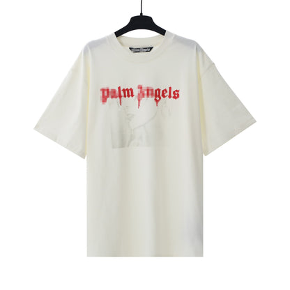 Palm Angels T-shirt Comic Stream Lacquer Alphabet Short Sleeve T-shirt