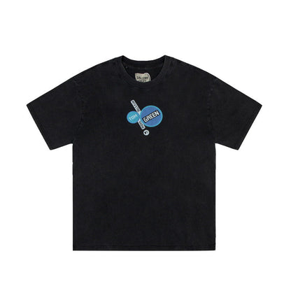 Gallery Dept T-shitrs Men's Clothing Gilding Letters Portrait Printing Short Sleeve