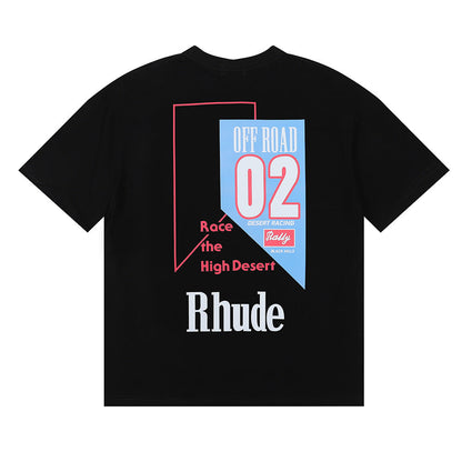 Rhude T-shirt Micro Track Letter Print Short Sleeve T-shirt