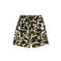 Bathing Ape Shorts Men's Side Double Shark Head Windbreaker Cloth Shorts Elastic Waist Shorts