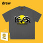 Drew T-shirts Smiley Face Short Sleeve Loose round Neck Short Sleeve