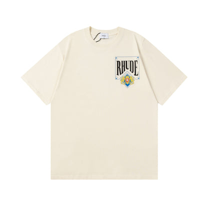 Rhude T-shirt Micro Standard Poker Printed Short Sleeve T-shirt