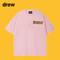 Drew T-shirts Short Sleeve Letter Cotton T-shirt Loose