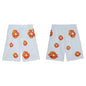 Denim Tears Shorts Flame Print Tassels Loose-Fitting Casual Shorts