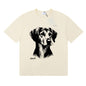 Rhude T-shirt Hound Letter Print Short Sleeve T-shirt