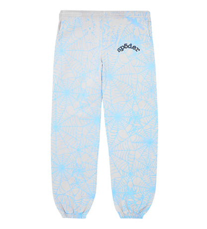 Sp5der AOP Web Heather Grey Sweatpants