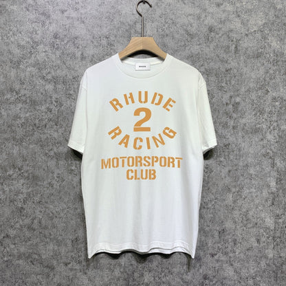 Rhude T-shirts Printed Trendy Pure Cotton