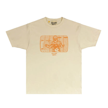 Gallery Dept T Shirt Retro Printed Loose Short-Sleeved Shirt