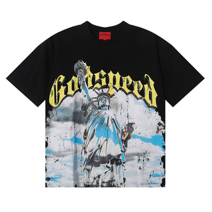 Godspeed T-shirts Free Muse Printed Cotton Casual Short Sleeves Men and Women