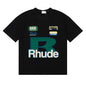 Rhude T-shirts Graffiti Printing Cotton Casual Short Sleeve Men and Women
