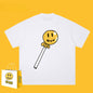 Drew T-shirts Smiley Letter Cotton T-shirt
