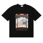 Rhude T-shirts Varenna Town Printed Cotton Casual Short Sleeves Men and Women