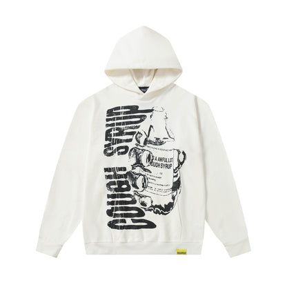 THAT'S A AWFUL LOT OF COUGH SYRUP Warning Graphic Hoodie ¡ª front