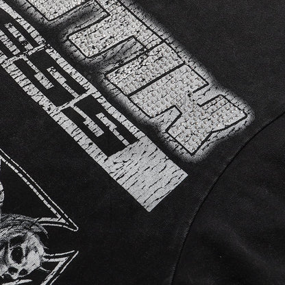 MAJESTIK Death Chain Skull Graphic T-Shirt ¡ª detail