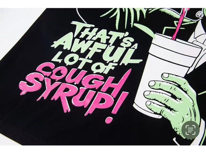 THAT'S A AWFUL LOT OF COUGH SYRUP Frankenstein Graphic T-Shirt ¡ª detail